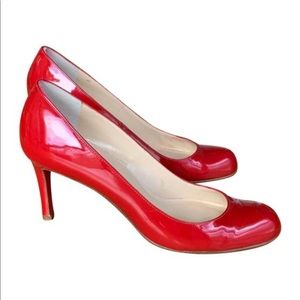 Christian Louboutin Red Patent Simple Pumps - 38